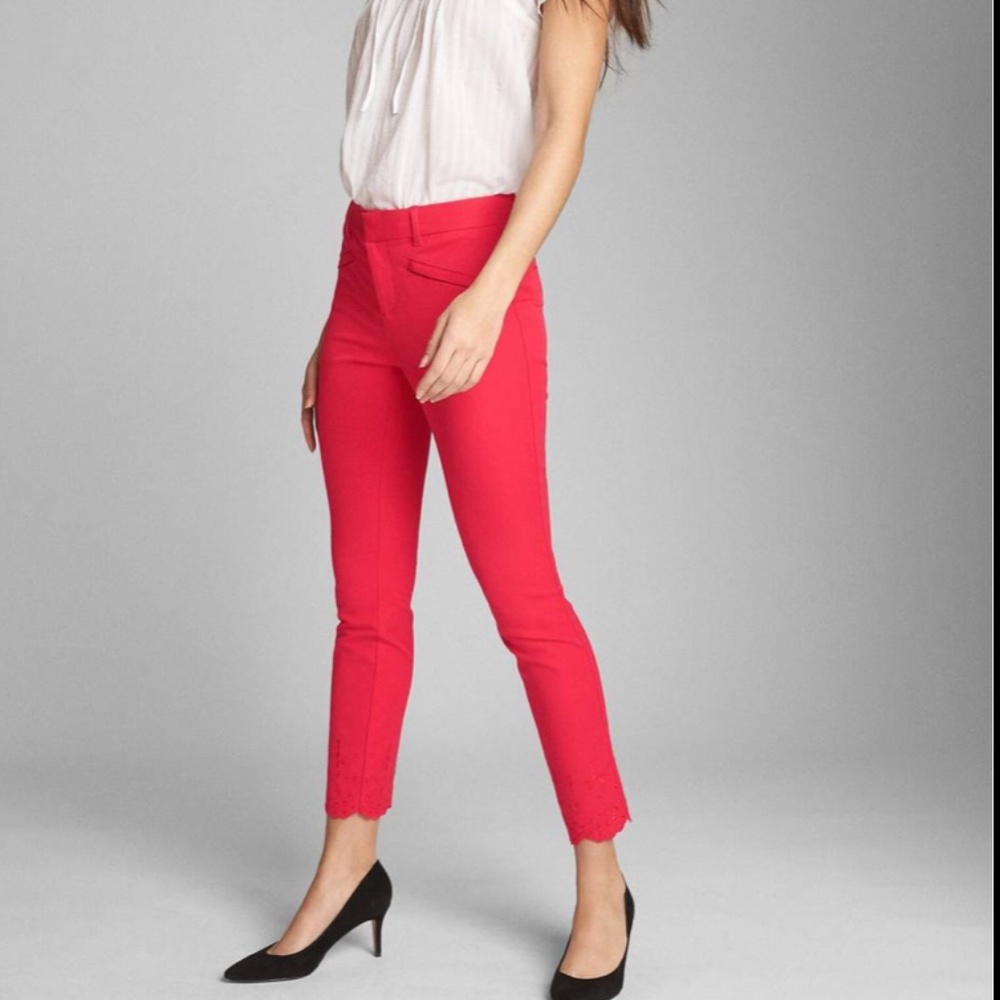 Gap Red Ankle Pants